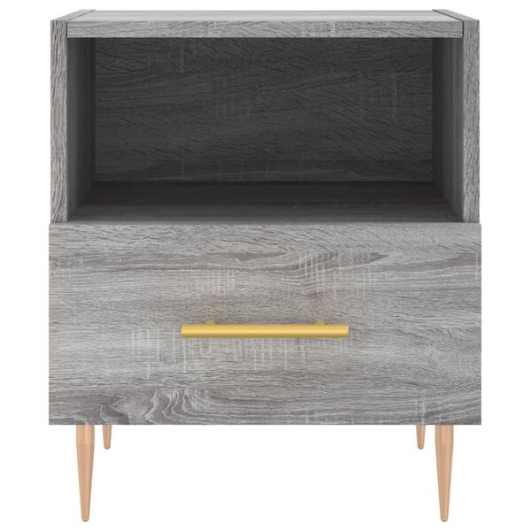 vidaXL Table de chevet sonoma gris 40x35x47,5 cm bois d&rsquo;ing&eacute;nierie
