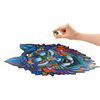 UNIDRAGON Puzzle en bois 310 pcs Majestic Wolf Tr&egrave;s grand 30x41 cm