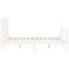 vidaXL Cadre de lit sans matelas blanc 140x190 cm bois massif