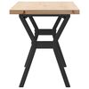 vidaXL Table basse cadre en Y 110x40x45,5 cm bois de pin massif acier
