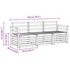 vidaXL Ensembles de canap&eacute;s 3 pcs Naturel Bois d'Acacia Massif