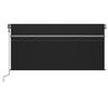 vidaXL Auvent automatique store capteur de vent LED 3x2,5 m Anthracite