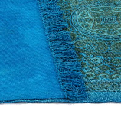 vidaXL Tapis Kilim Coton 120 x 180 cm avec motif Turquoise