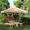 vidaXL Tente de r&eacute;ception pliable escamotable beige 292x292x315 cm