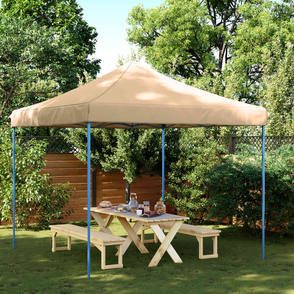 vidaXL Tente de r&eacute;ception pliable escamotable beige 292x292x315 cm