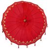 vidaXL Parasol balinais avec base Rouge 185 x 185 x 260 cm