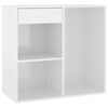 vidaXL Armoire cosmétique Blanc brillant 80x40x75 cm Bois d'ingénierie