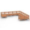 vidaXL Salon de jardin 11 pcs Marron miel Bois de pin massif