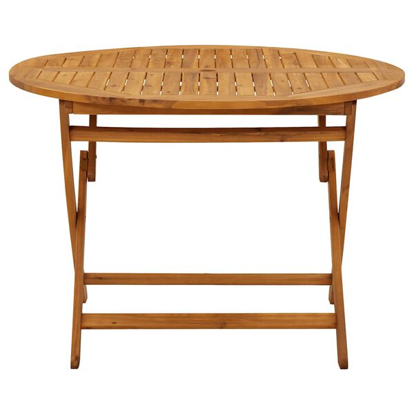 vidaXL Table pliable de jardin 110 cm Bois d'acacia massif