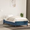 vidaXL Cadre de lit sans matelas bleu fonc&eacute; 90x200 cm velours