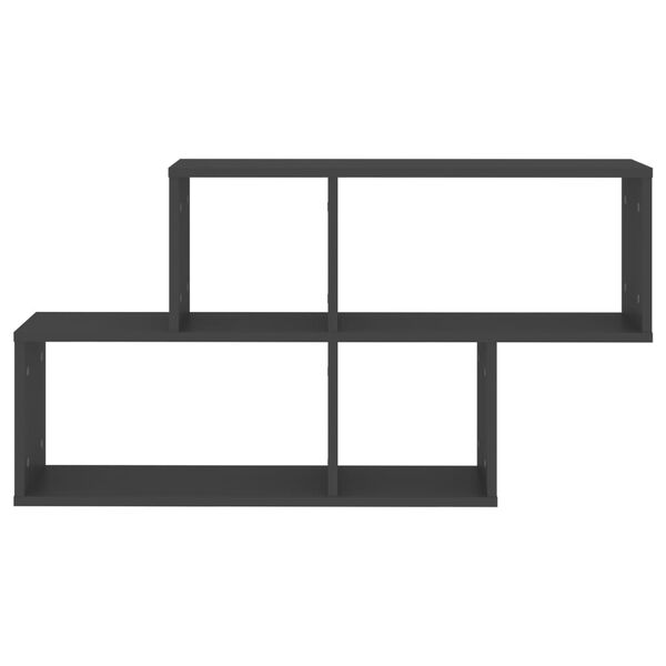 vidaXL Étagère murale Gris 100x18x53 cm Bois d’ingénierie