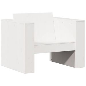 vidaXL Canap&eacute; de jardin blanc 79x60x62 cm bois de pin massif
