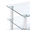 vidaXL Meuble TV transparent 90x40x40 cm verre trempé