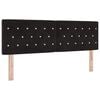 vidaXL T&ecirc;te de lit LED avec bandes LED Noir 160 cm Velours