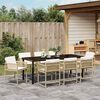 vidaXL Ensemble de salle &agrave; manger pour jardin 9 pcs Beige polyrotin