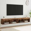 vidaXL Ensemble meuble TV avec LED Bois ancien Bois d'ing&eacute;nierie