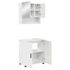 vidaXL Ensemble de mobilier de salle de bain 2 pc Blanc brillant