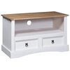 vidaXL Meuble TV Gamme Corona pin mexicain Blanc 91x43x56 cm