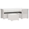vidaXL Canap&eacute; de jardin 4 places avec coussins style rotin PP Blanc