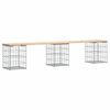 vidaXL Banc de jardin design de gabion 203x31x42 cm bois massif de pin