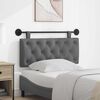 vidaXL T&ecirc;te de lit suspendue Gris fonc&eacute; 110 x 55 x 7 cm tissu