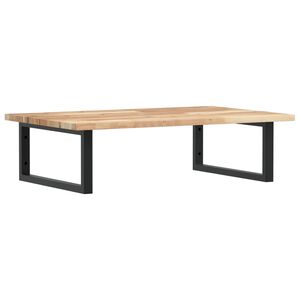 vidaXL &Eacute;tag&egrave;re de vasque murale acier et bois massif d'acacia