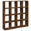 vidaXL Biblioth&egrave;que ch&ecirc;ne fum&eacute; 137,5x29x137,5 cm bois d'ing&eacute;nierie