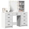 vidaXL Table de Toilette avec tiroir 3 pcs Blanc 40 x 41 x 135 cm
