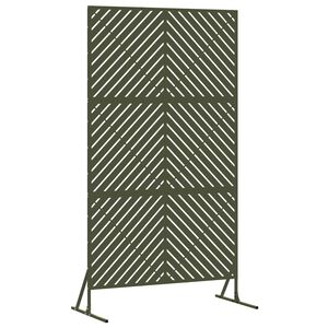vidaXL &Eacute;cran de confidentialit&eacute; Olive 100 x 50 x 180 cm Acier