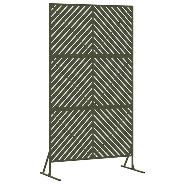 vidaXL &Eacute;cran de confidentialit&eacute; Olive 100 x 50 x 180 cm Acier