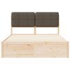vidaXL Cadre de lit avec t&ecirc;te de lit rembourr&eacute;e Taupe 160 x 200 cm