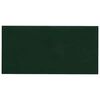 vidaXL Panneaux muraux 12 pcs Vert fonc&eacute; 30x15 cm Velours 0,54 m&sup2;