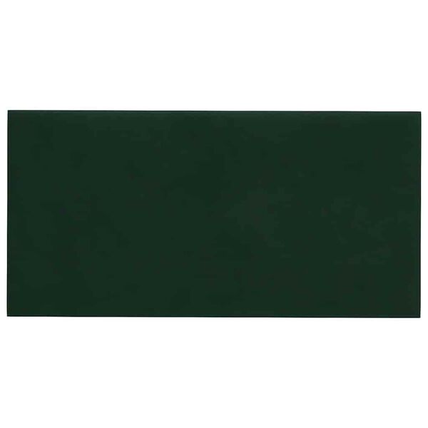vidaXL Panneaux muraux 12 pcs Vert fonc&eacute; 30x15 cm Velours 0,54 m&sup2;