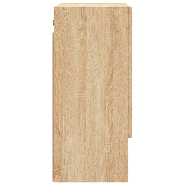Armoire Murale Suspendue Chêne Sonoma - Dimensions 80x33x80 Cm - En Bois D'ingénierie, Capacité 60 Kg - Pour Salon, Salle à Manger