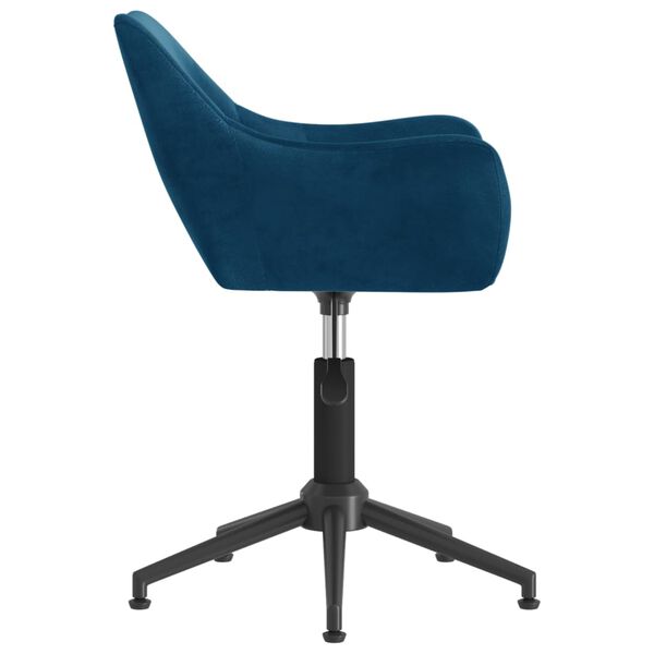 vidaXL Chaise pivotante de salle &agrave; manger Bleu Velours