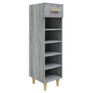 vidaXL Meuble &agrave; chaussures Sonoma gris 30x35x105 cm Bois d'ing&eacute;nierie