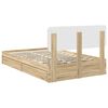 vidaXL Lit de Rangement Ch&ecirc;ne Sonoma 120 x 190 cm Bois d'ing&eacute;nierie