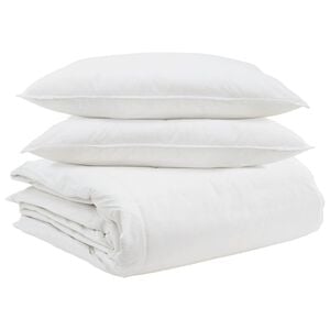 vidaXL Ensemble de Duvet avec oreiller 3 pcs Blanc Plume de canard