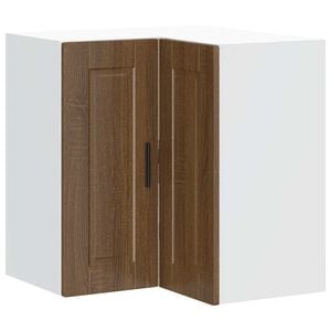 vidaXL Armoire d'angle murale de cuisine Porto ch&ecirc;ne marron