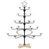 vidaXL Arbre de No&euml;l en m&eacute;tal avec support KUOPIO 90 cm Acier Noir