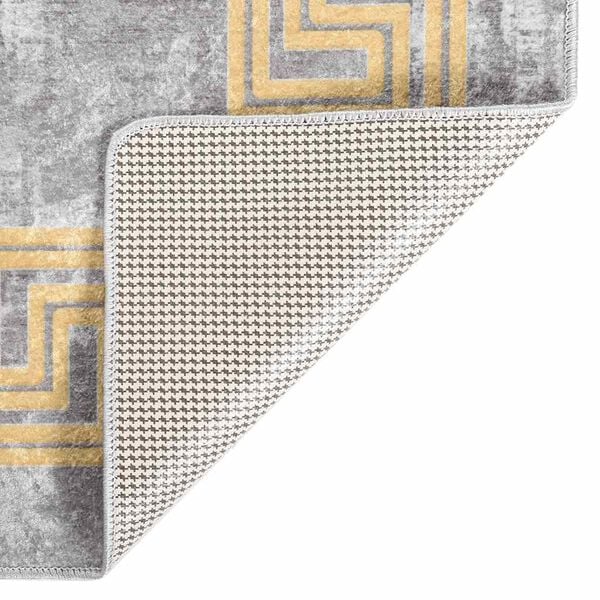 vidaXL Tapis lavable 160x230 cm gris