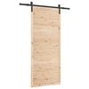 vidaXL Porte coulissante Marron 80 x 208 cm Bois massif en pin