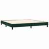 vidaXL Sommier &agrave; lattes de lit et matelas Vert fonc&eacute; 200x200cm Velours