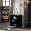 vidaXL Buffet noir brillant 57x35x70 cm bois d'ingénierie