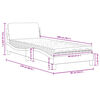 vidaXL Lit avec matelas Dover taupe 80x200 cm tissu