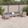 vidaXL Salon de jardin 7 pcs et coussins bois massif sapin de douglas