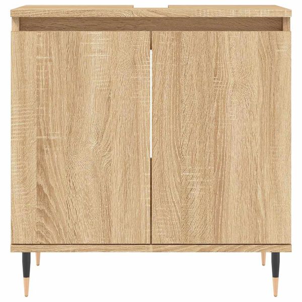 vidaXL Armoire de bain ch&ecirc;ne sonoma 58x33x60 cm bois d'ing&eacute;nierie