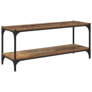 vidaXL Meuble TV Bois Ancien 100x33x41cm Bois d'ing&eacute;nierie et fer