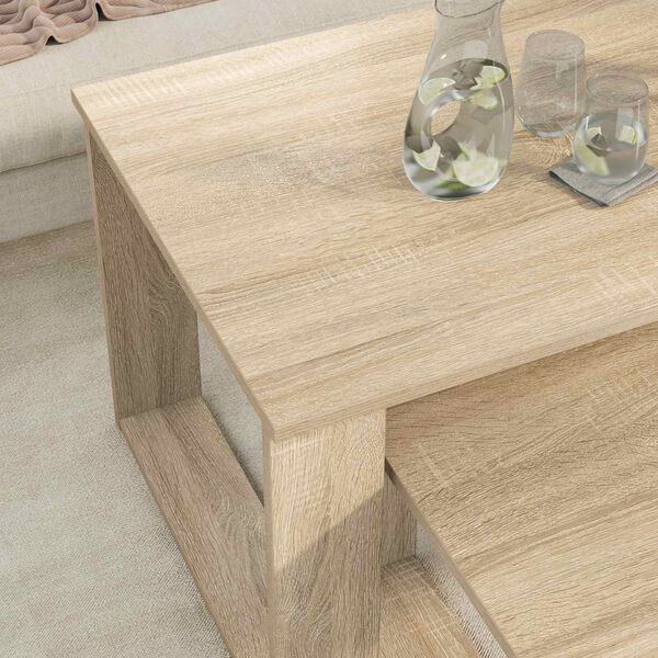 vidaXL Ensemble de tables basses 2 pcs Ch&ecirc;ne Sonoma Bois d'ing&eacute;nierie