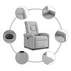 vidaXL Fauteuil inclinable électrique gris nuage tissu